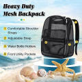 Heavy Duty Mesh Backpack Black Beach Bag Large Beach Bag Supplier
